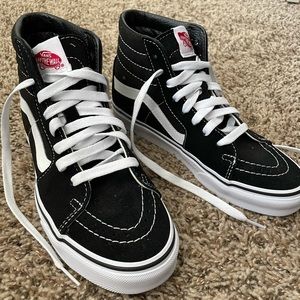 Vans high top black sneakers